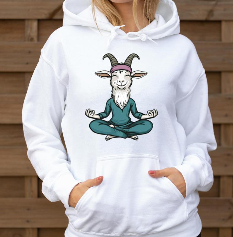 Zen Yoga Goat – Meditating Animal Design - Unisex Hoodie
