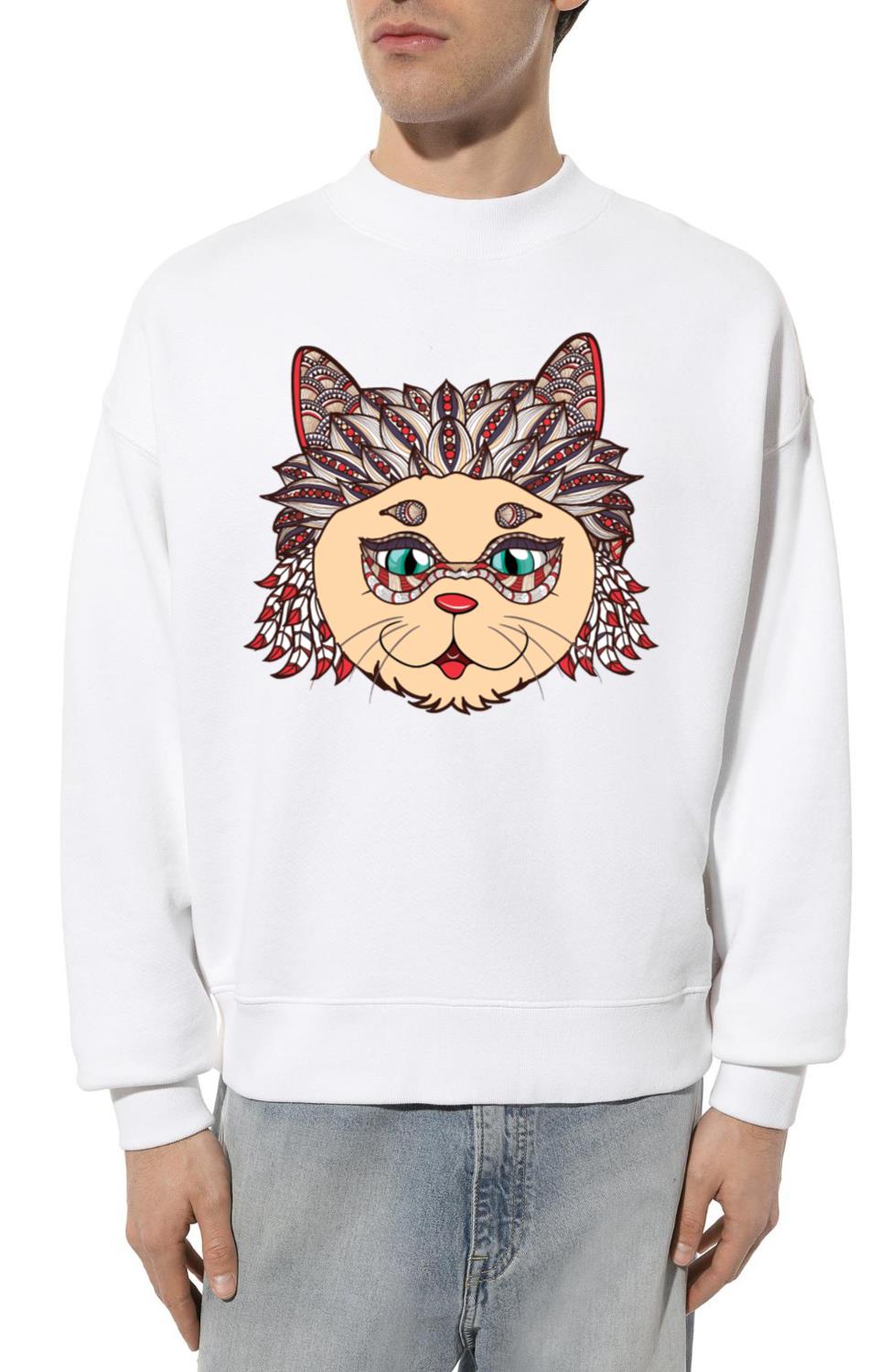 Zentangle Style Cat - Unisex Sweatshirt