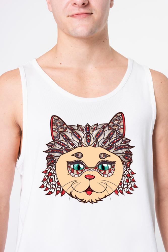 Zentangle Style Cat - Unisex Tank Top