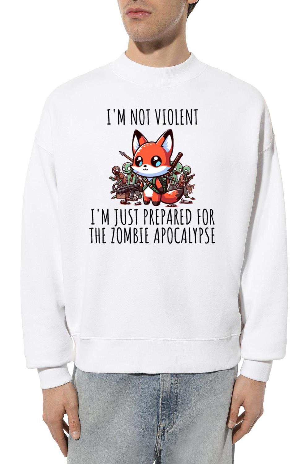 Zombie Apocalypse Fox - Unisex Sweatshirt