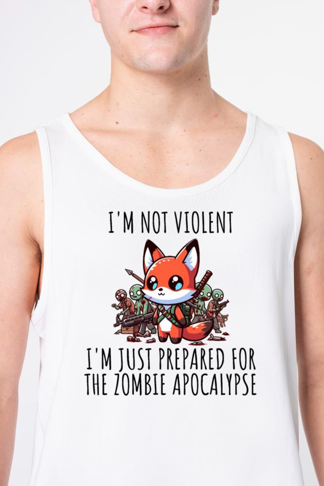 Zombie Apocalypse Fox - Unisex Tank Top