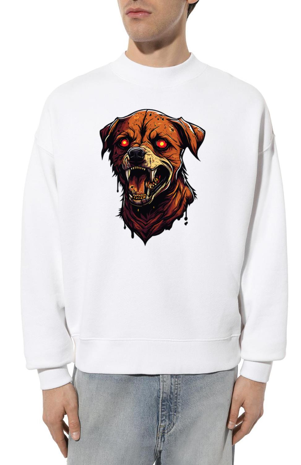 zombie dog hand drawn doodle - Unisex Sweatshirt