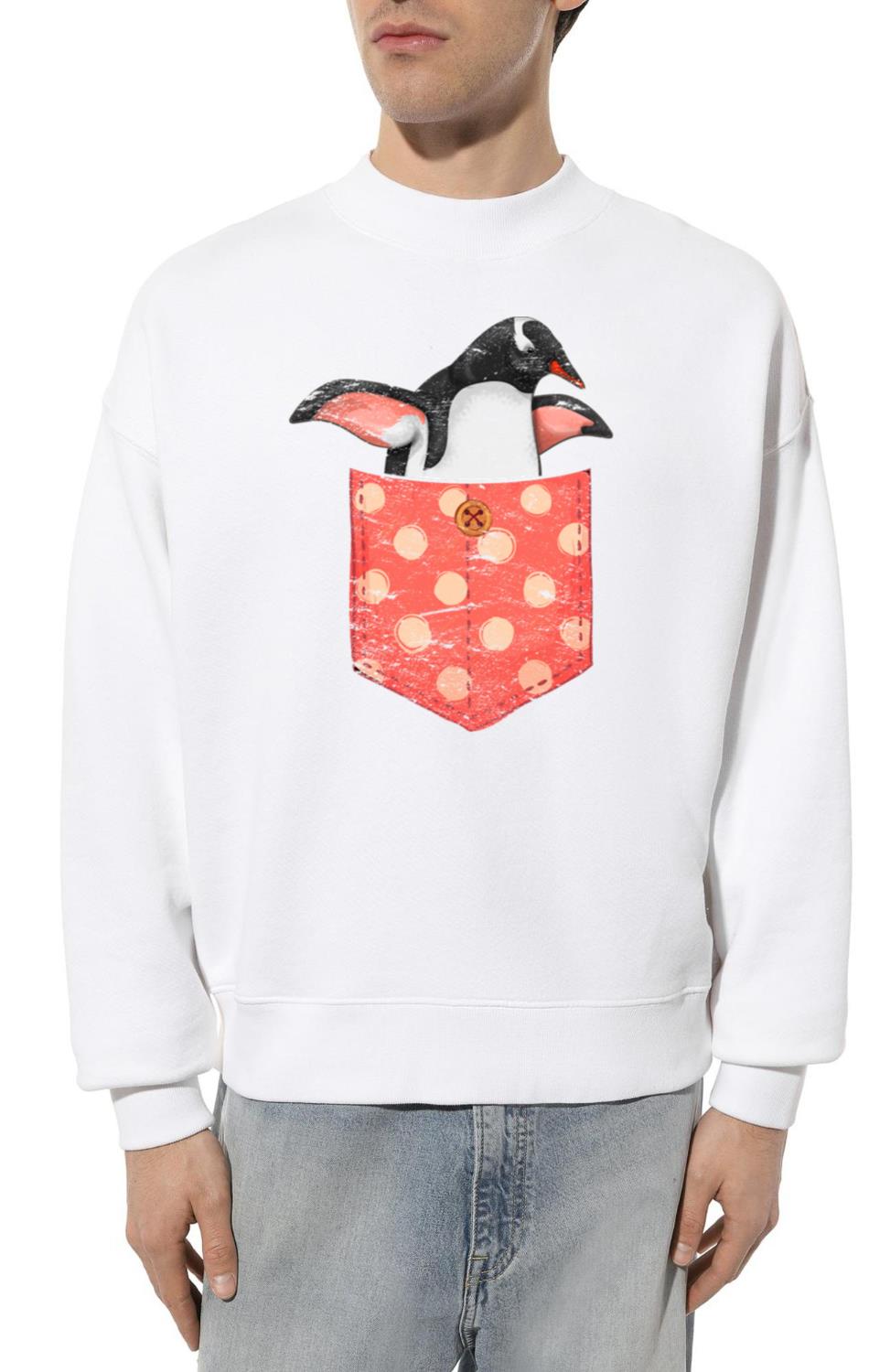 Zoo animal gift cute chest bag penguin - Unisex Sweatshirt