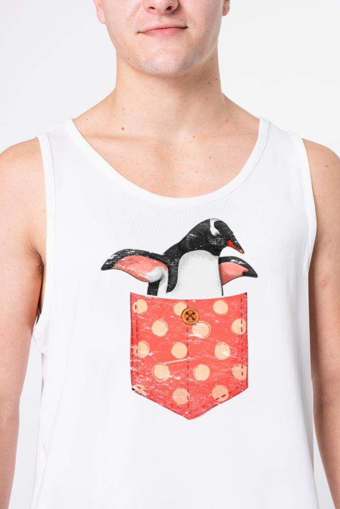 Zoo animal gift cute chest bag penguin - Unisex Tank Top