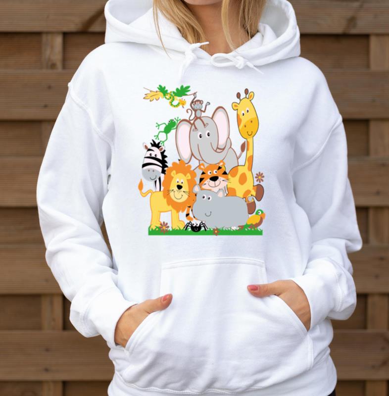 Zoo Animals Shirt Wildlife Birthday Party A Day At - Unisex Hoodie