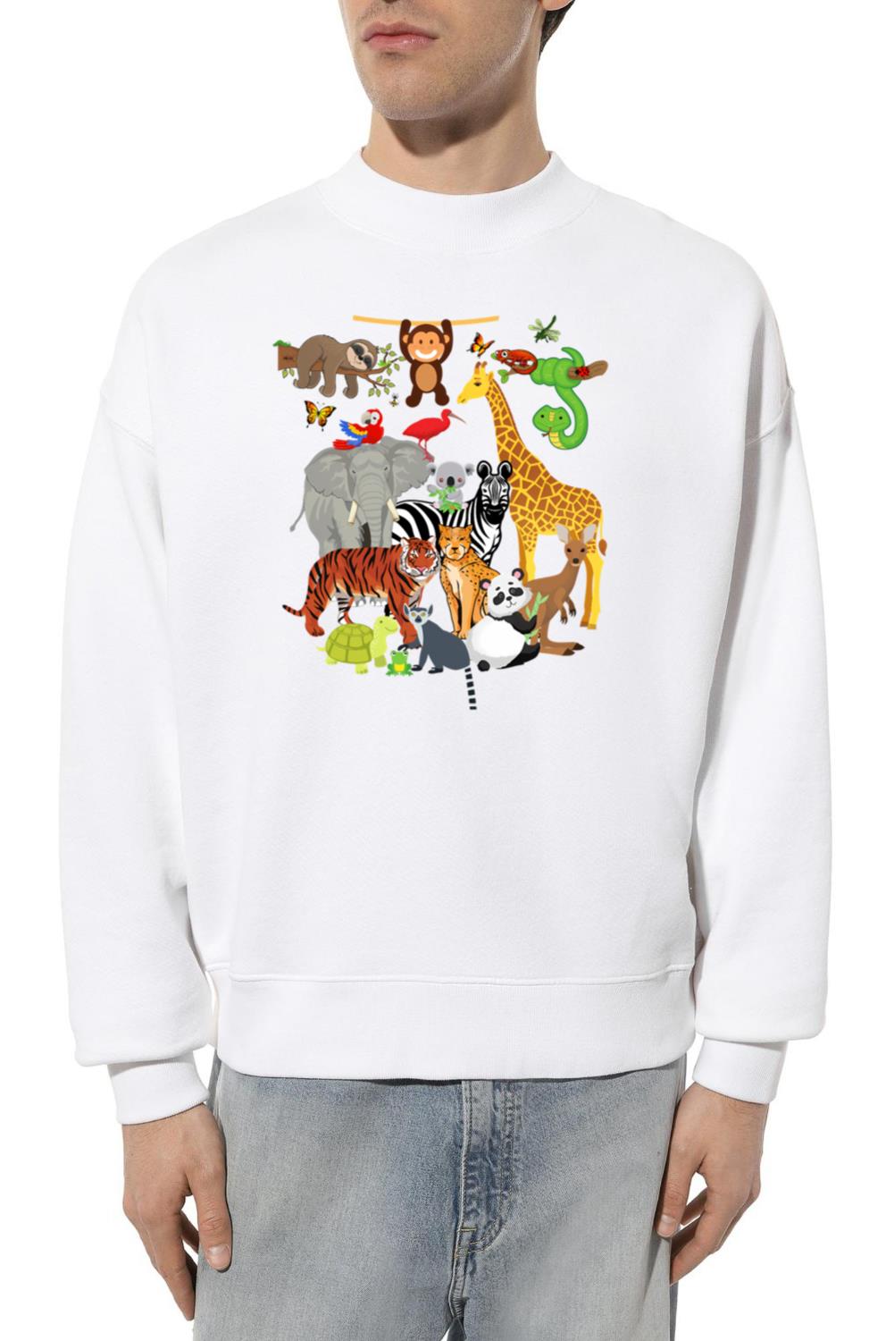 Zoo Animals Wildlife Party Zoo Day 26 Animals - Unisex Sweatshirt