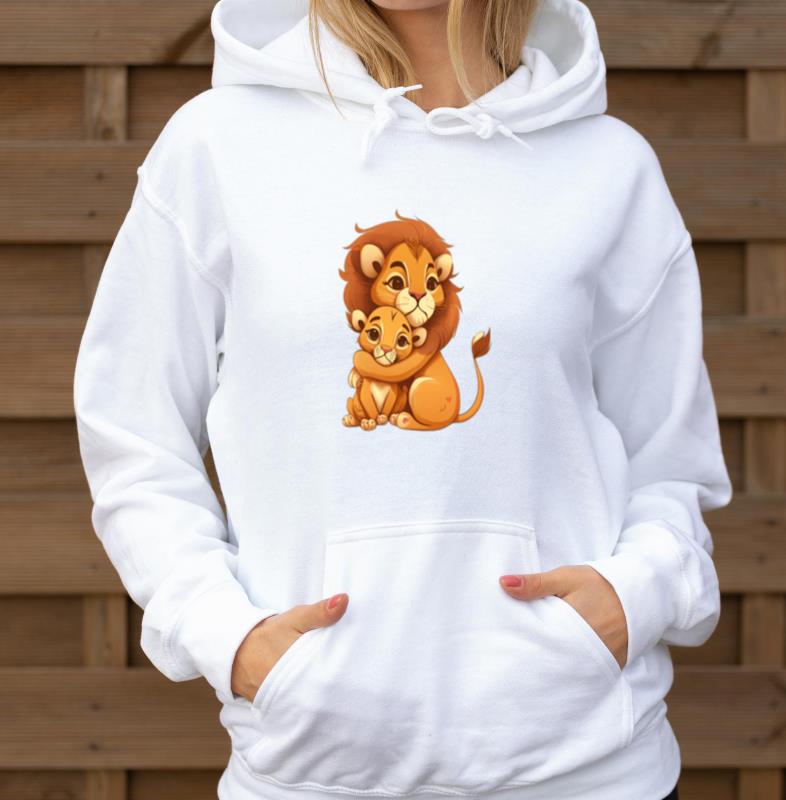 Zookeeping Mother Animal Lover Mom And Baby Lion_1 - Unisex Hoodie