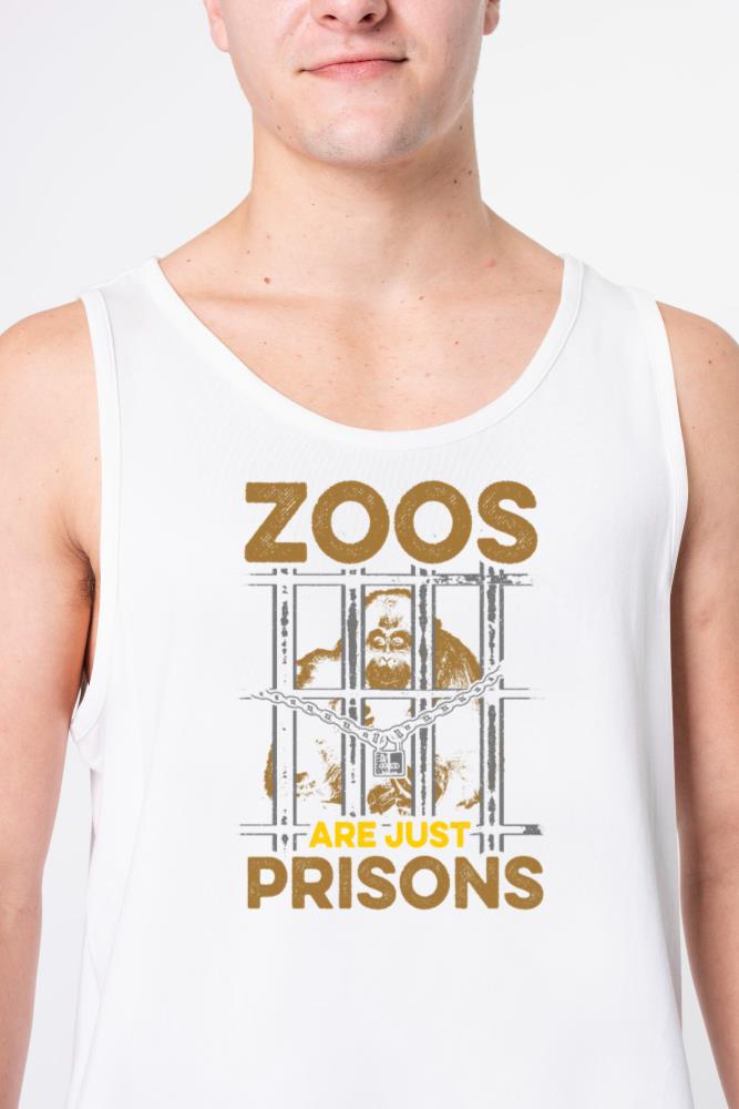 Zoos Are Just Prisons Anti Protesting Animal - Unisex Tank Top
