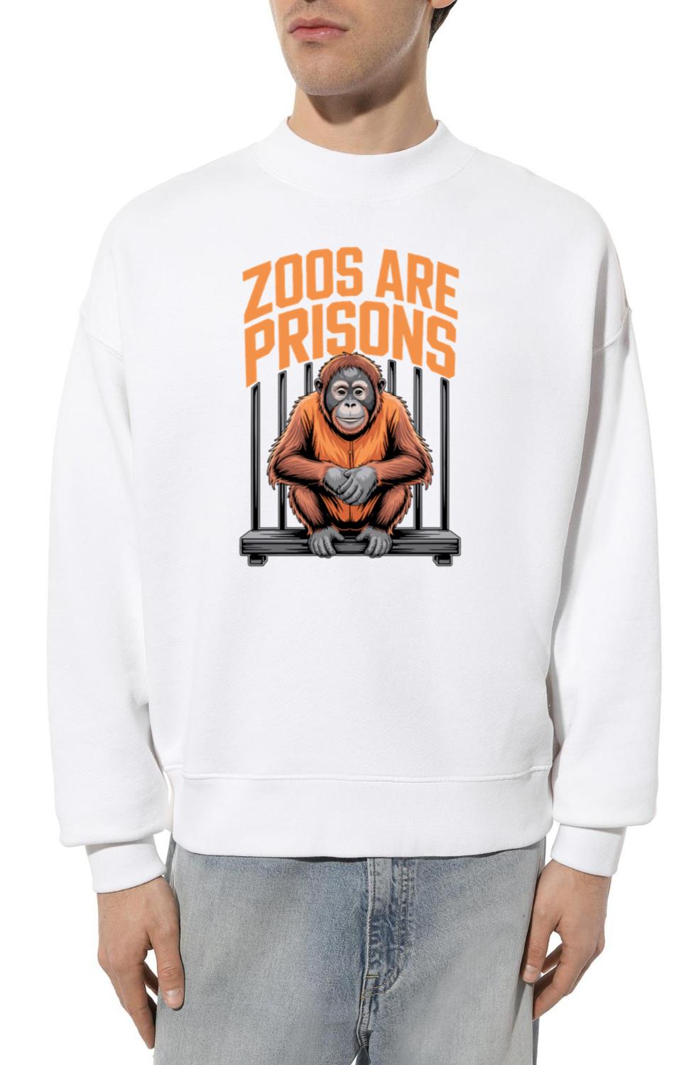 Zoos Are Prisons Animal Liberation Statement - Unisex Sweatshirt