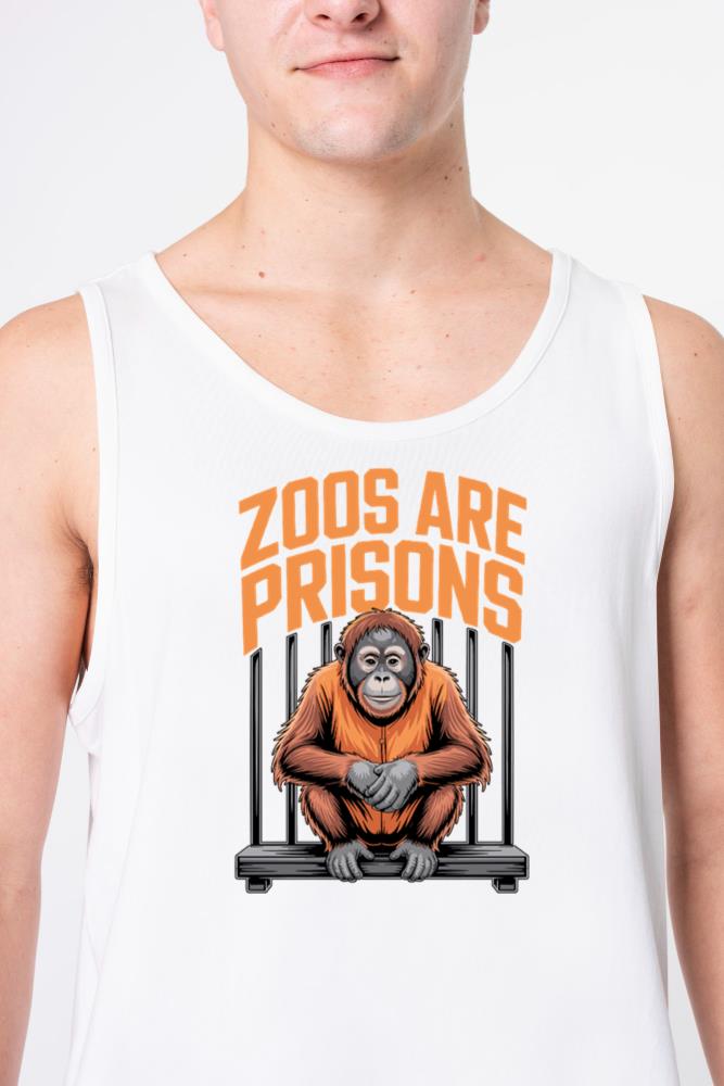 Zoos Are Prisons Animal Liberation Statement - Unisex Tank Top